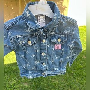Disney Minnie Mouse Blue Jean Jacket with Pink Bow Patch